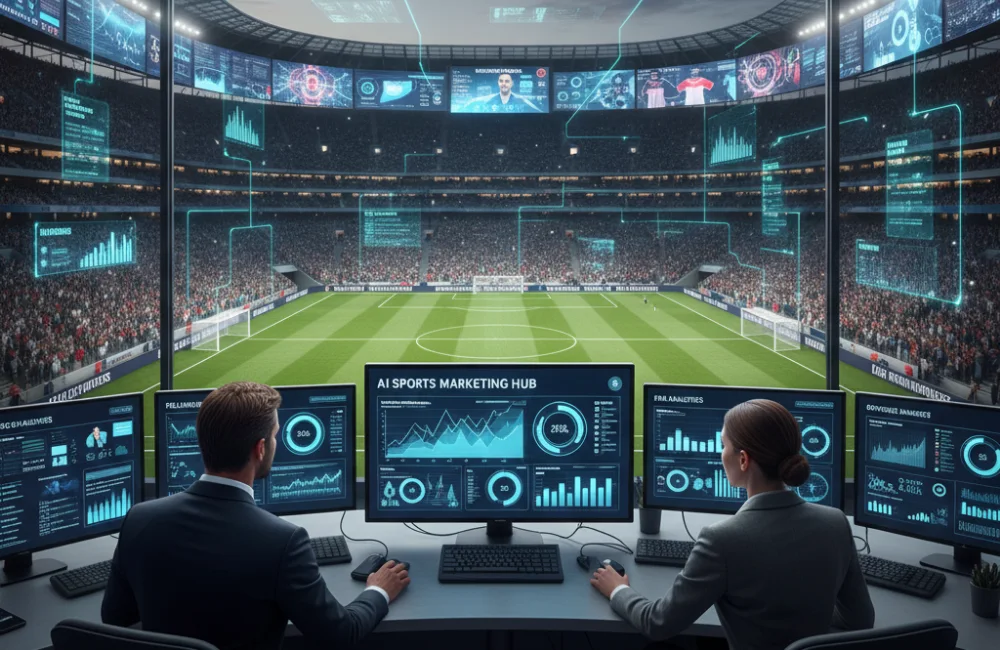 Inteligencia artificial aplicada al marketing deportivo con pantallas, datos y aficionados